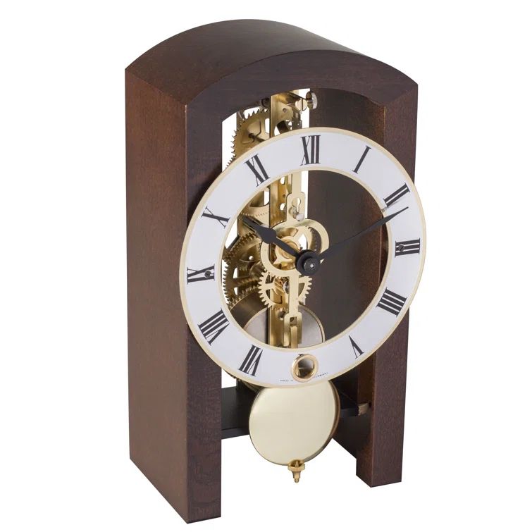 Patterson Walnut Mechanical Mantel Clock
