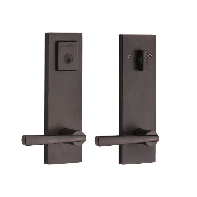 Venetian Bronze SmartKey Single Cylinder Entry Door Handleset