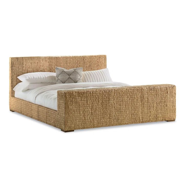 King Size Plinth Mesa Water Hyacinth Bed with Headboard