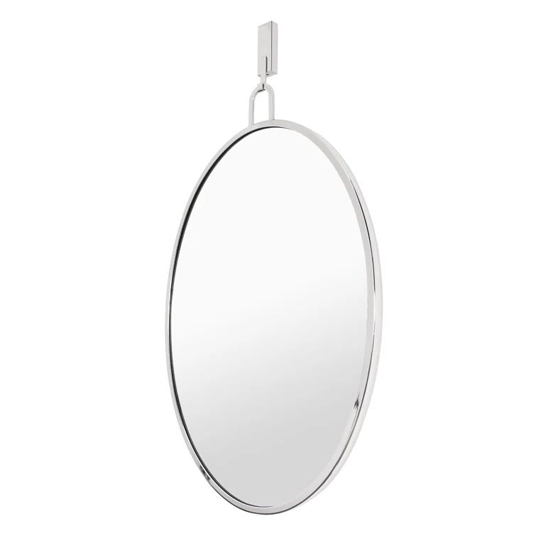 Rectangular Silver Polished Nickel Bathroom Wall Mirror