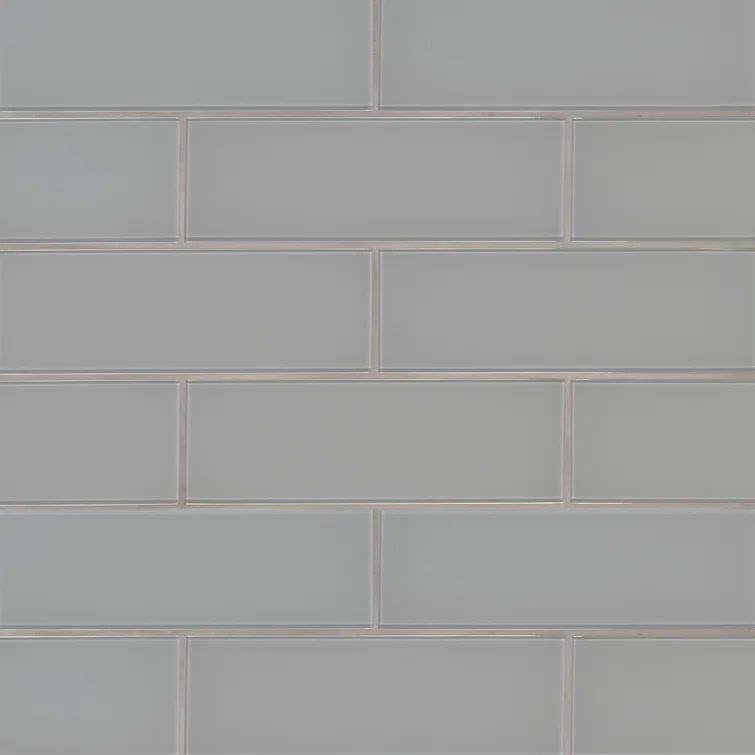 Oyster Gray 4'' x 12'' Frost-Resistant Glass Subway Tile