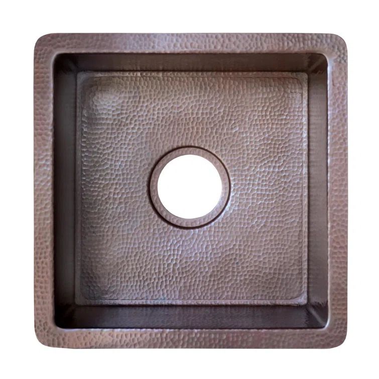 Cantina 15" Square Antique Copper Undermount Sink