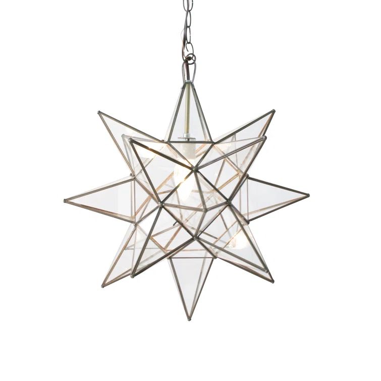 Ethereal Brass Moravian Star 15" Pendant Light