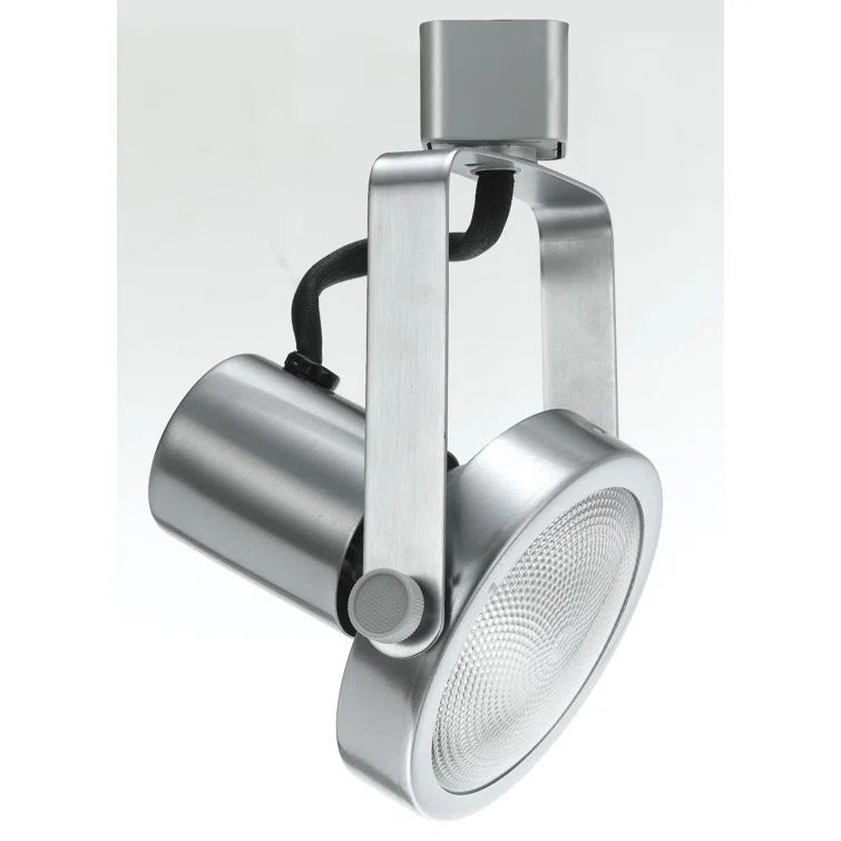 Brushed Steel Adjustable Track Head Light Fixture