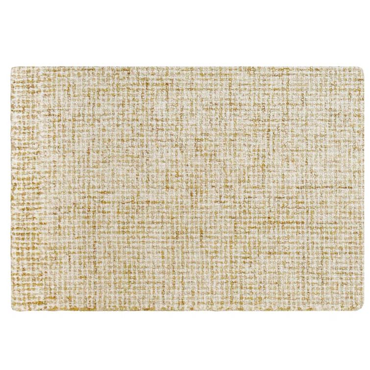 Harrison Handmade Tufted Wheat Wool Rectangular Rug - 2' x 3'