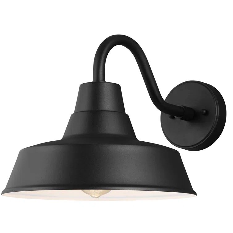Black Aluminum Outdoor Barn Light Wall Sconce