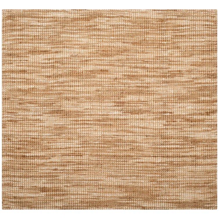Natural Cream Hand Woven Jute Square Area Rug