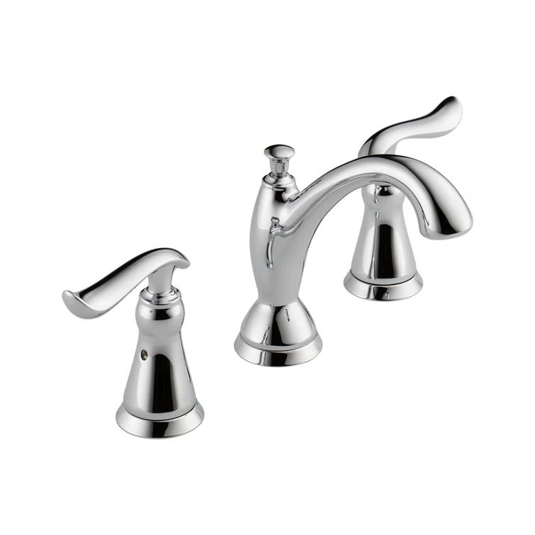 Modern Contemporary 16" Widespread Zinc Bathroom Faucet in Chrome