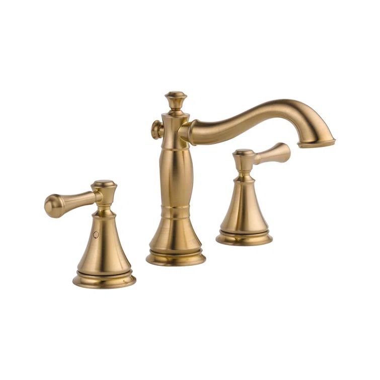Cassidy 3-Hole Bronze Widespread Bathroom Faucet with Drain Assembly