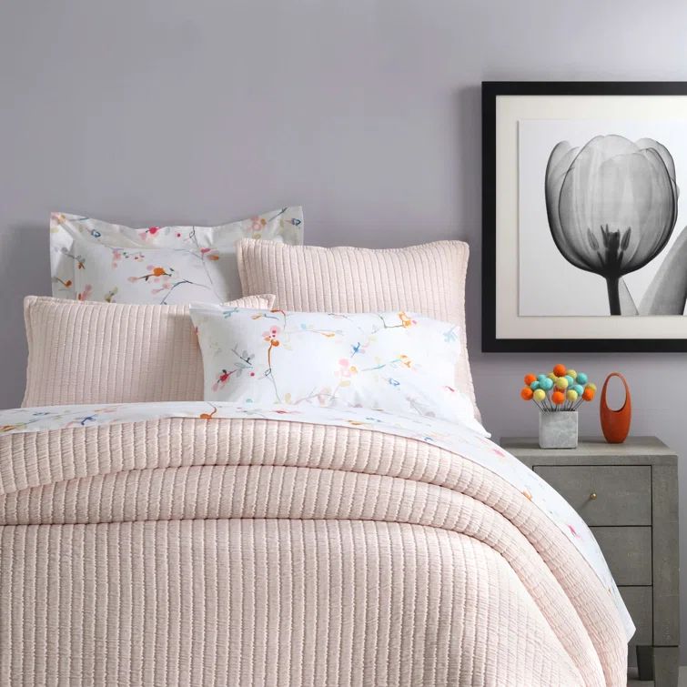 Slipper Pink Cotton Full Bedspread