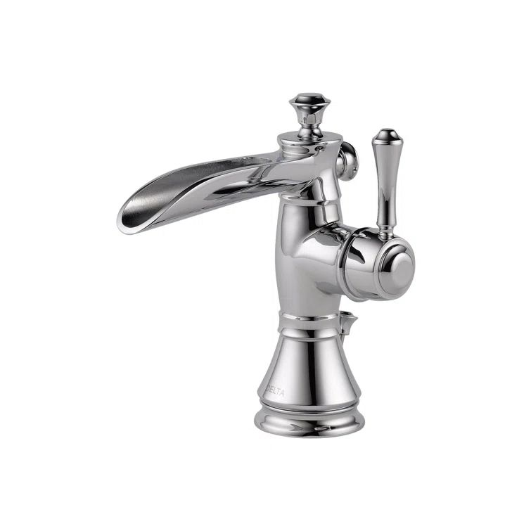 Sleek Modern Chrome Single-Hole Bathroom Faucet with WaterSense