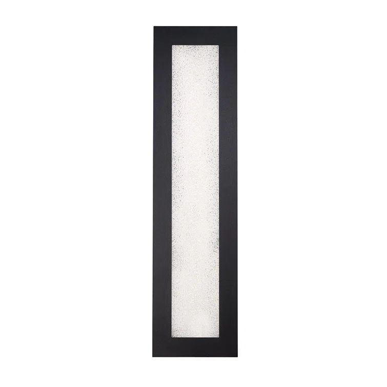 Frost 28" Black Aluminum LED Outdoor Wall Sconce with Clear Sparkling Glass