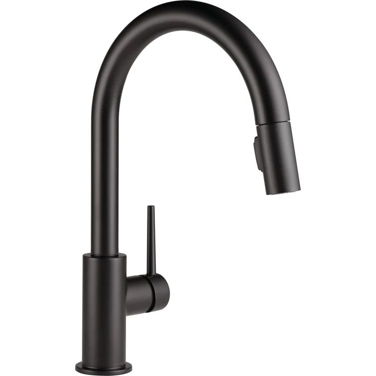 Matte Black Stainless Steel Pull-Down Kitchen Faucet