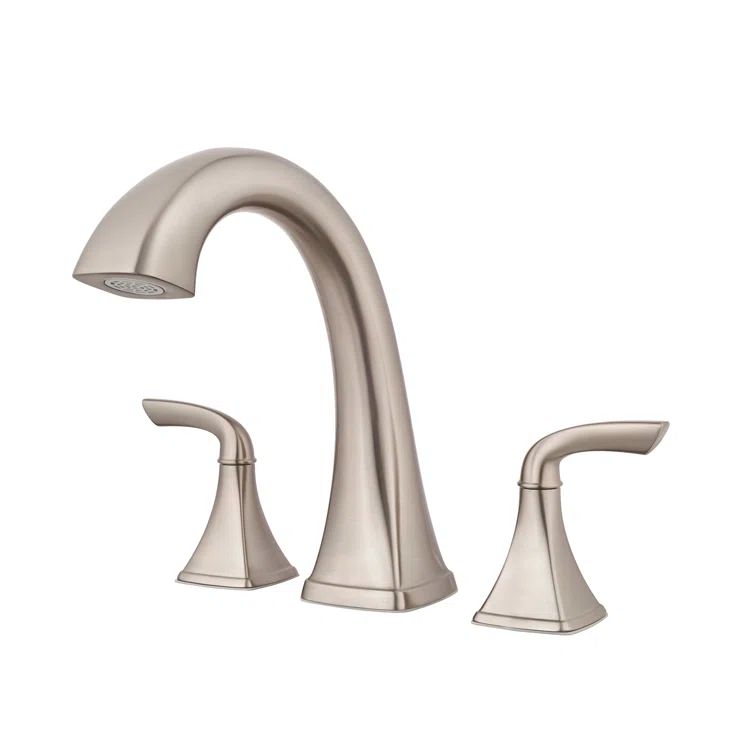 Brushed Nickel Double Handle Roman Tub Faucet