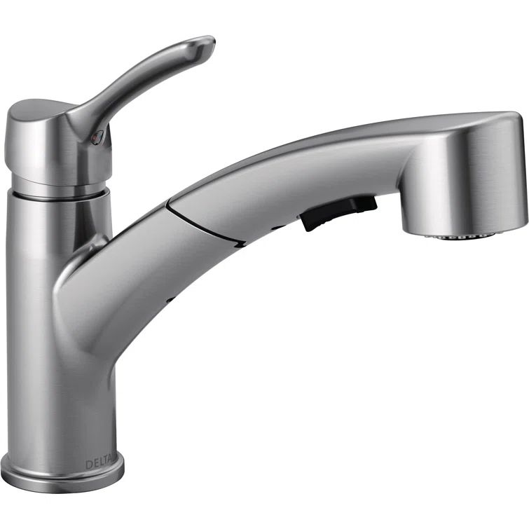Arctic Stainless Steel Single Handle Pull-Out Kitchen Faucet