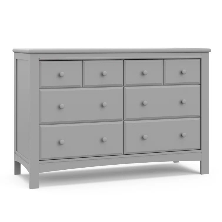Pebble Gray Double Nursery Dresser with Extra Deep Drawers
