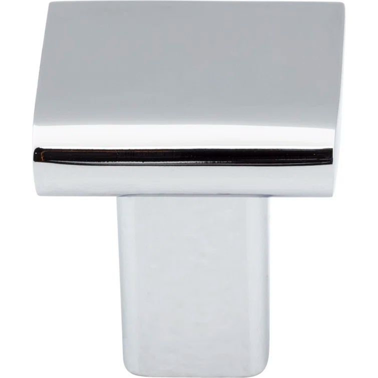 Polished Chrome Square Cabinet Knob with Mounting Hardware