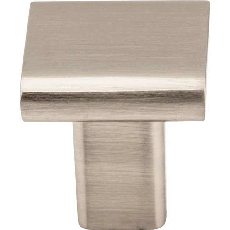 Brushed Nickel Square Cabinet Knob with Mounting Hardware
