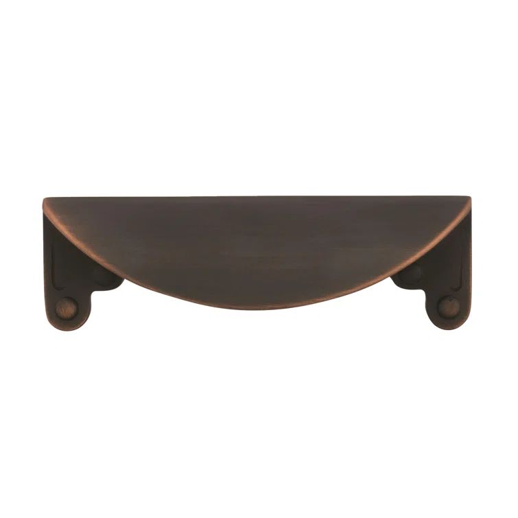 Oil-Rubbed Bronze Traditional Cup Pull with Mounting Hardware