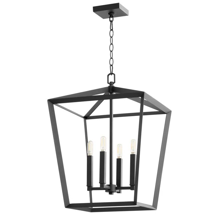 Hyperion Noir Finish 4-Light Traditional Chandelier