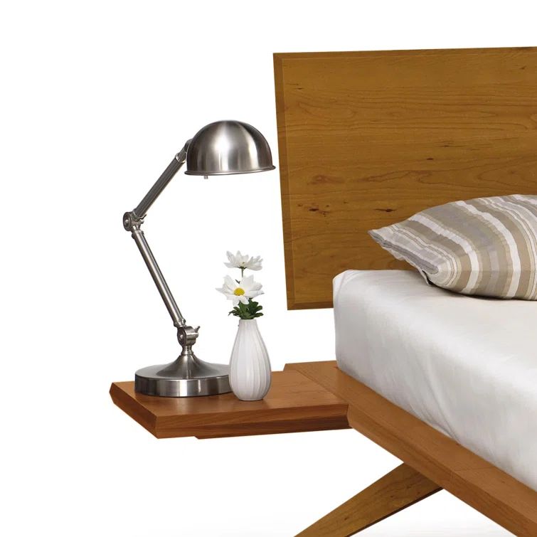 Astrid Natural Cherry Solid Wood Shelf Nightstand