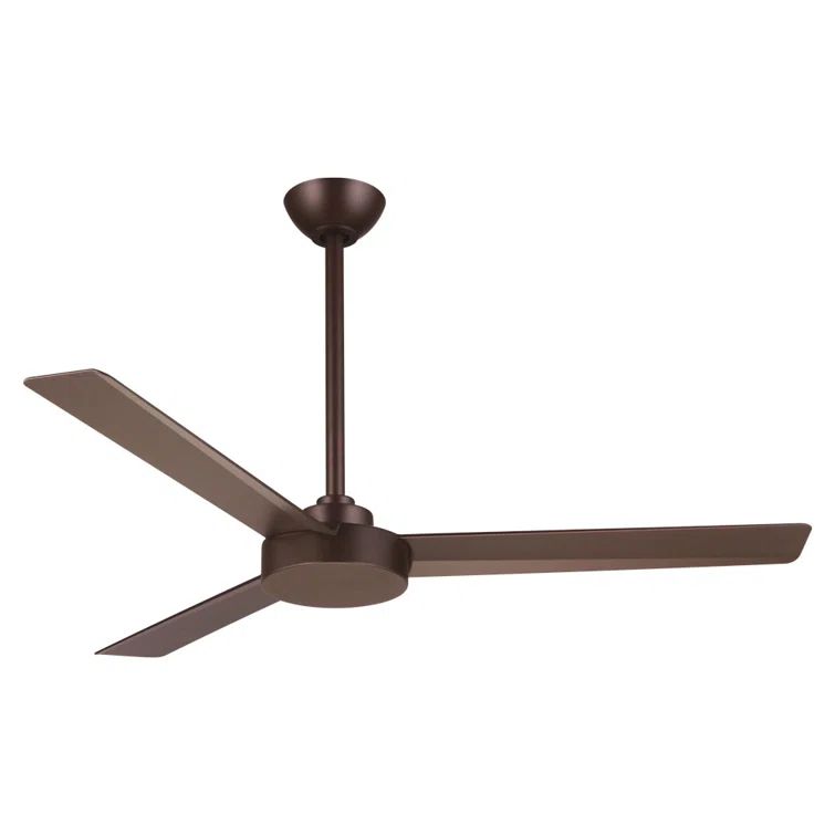 52'' Oil Rubbed Bronze 3-Blade Ceiling Fan with Remote