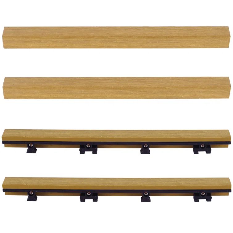 English Oak Composite Interlocking Deck Side Trim, 12" x 1"