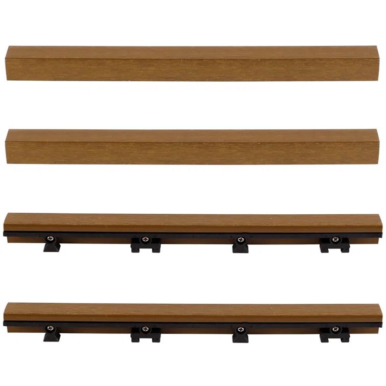 12" x 1" Peruvian Teak Composite Interlocking Deck Side Trim