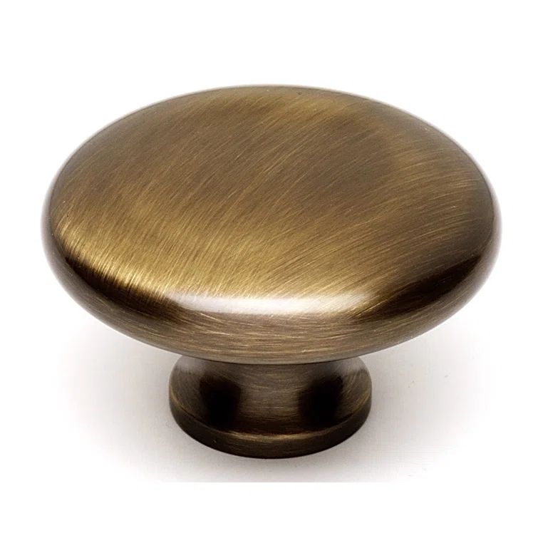 Antique English Rectangular Traditional Cabinet Knob with Mounting Hardware