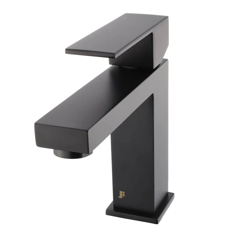 Matte Black Solid Brass Single Hole Bathroom Faucet