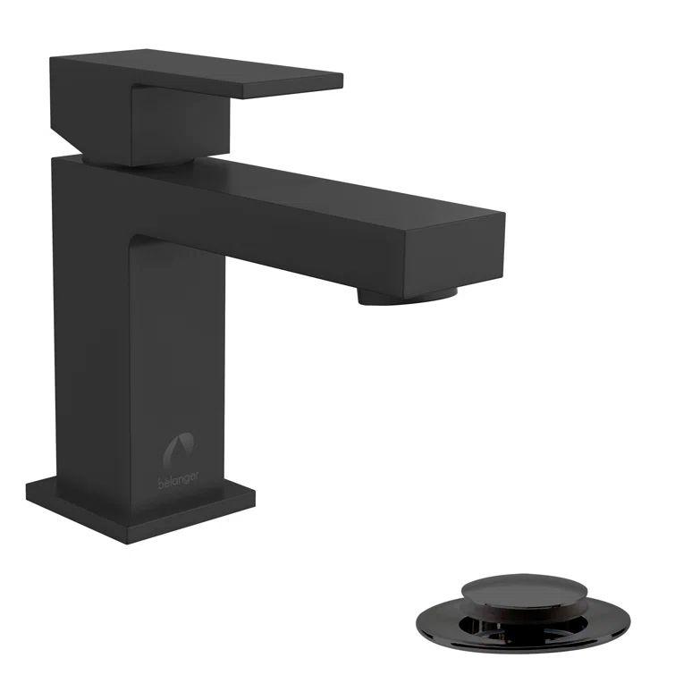 Matte Black Stainless Steel Single Handle Bathroom Faucet