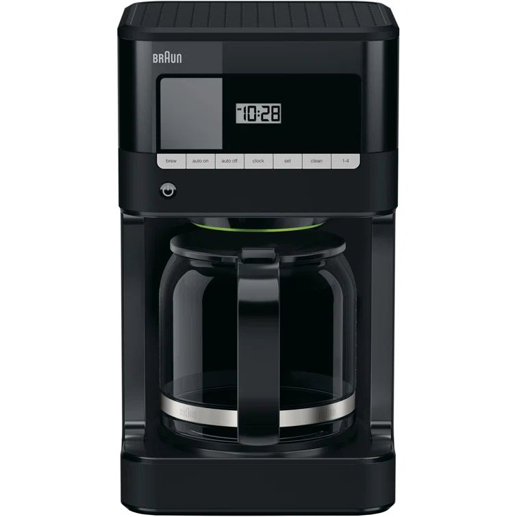 Braun Black 12-Cup Programmable Glass Carafe Coffee Maker