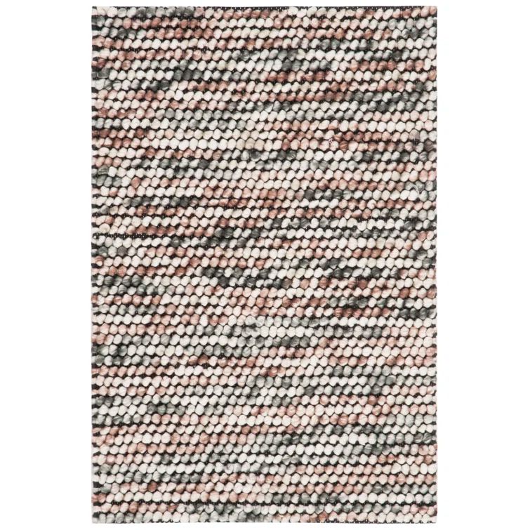 Handmade Brown/Ivory Braided Wool Blend 6' x 9' Area Rug