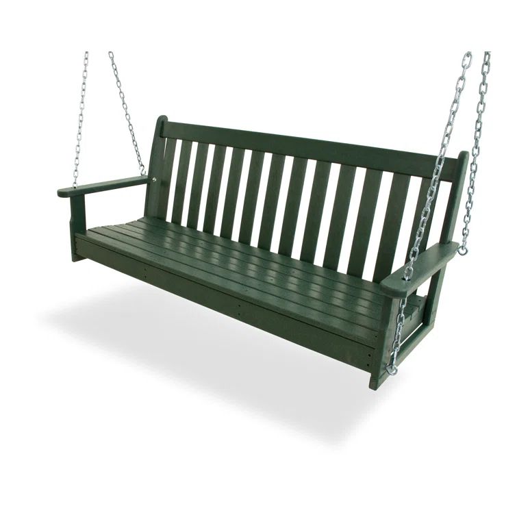 Vineyard 60.5" Green Recycled Plastic Porch Swing