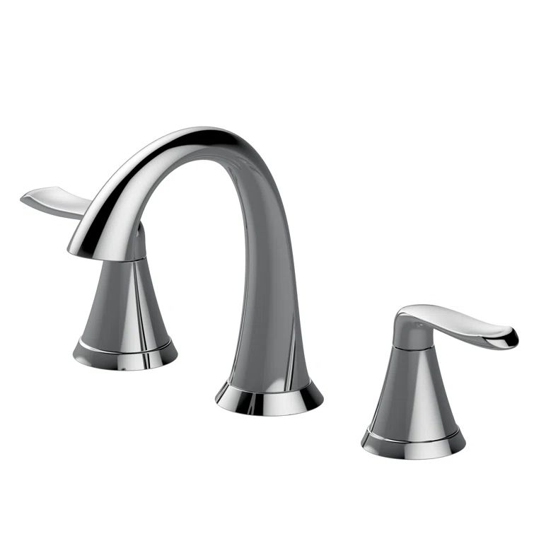 Piccolo Polished Chrome 6.125" Mid-Arc Bathroom Faucet with Drain