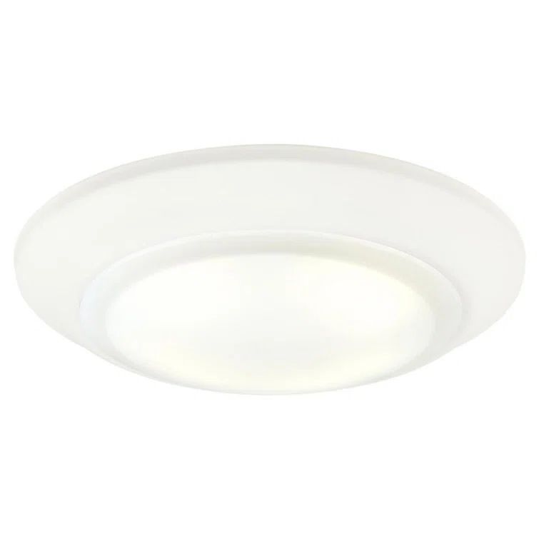 Sleek White 5.5" Steel LED Canless Recessed Downlight, Energy Star