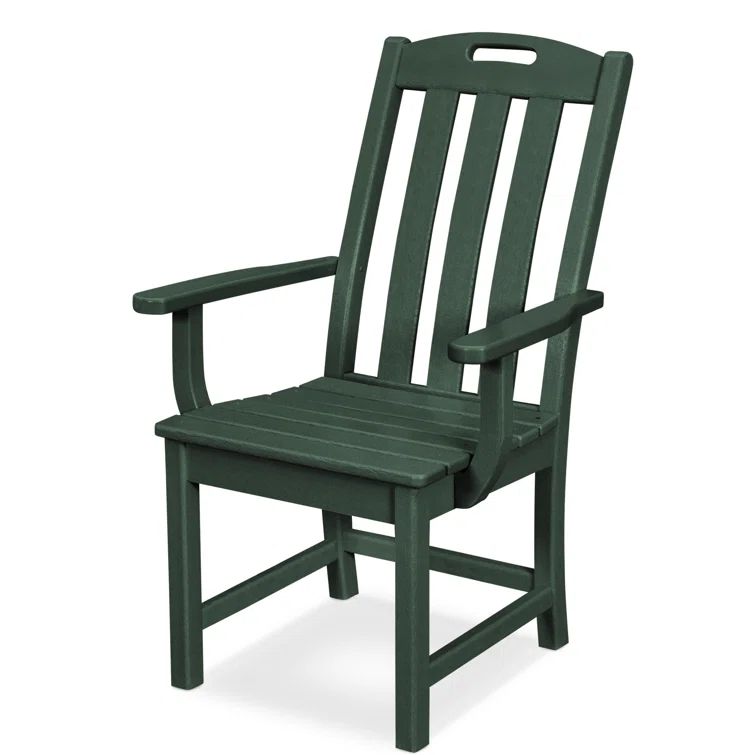 Rainforest Green Recycled Plastic Dining Arm Chair