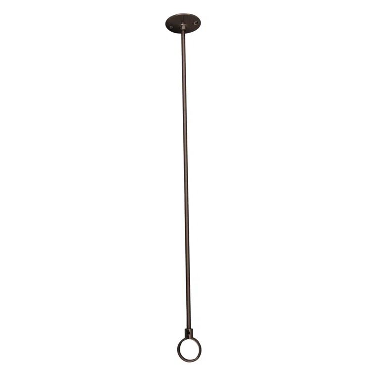 36" Polished Brass Ceiling Support with Flange
