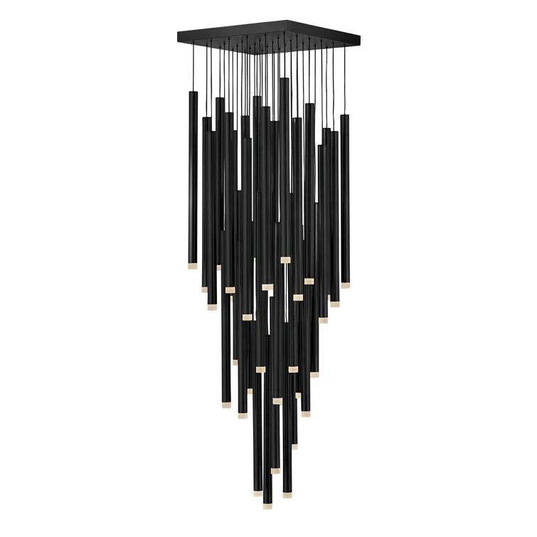 Harmony Sleek Black 36-Light LED Adjustable Pendant
