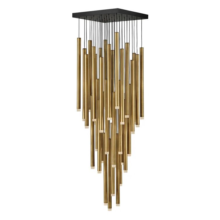 Harmony Heritage Brass 36-Light LED Adjustable Pendant