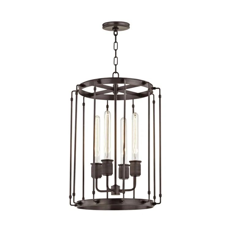 Hyde Park Industrial Black Glass Pendant Light