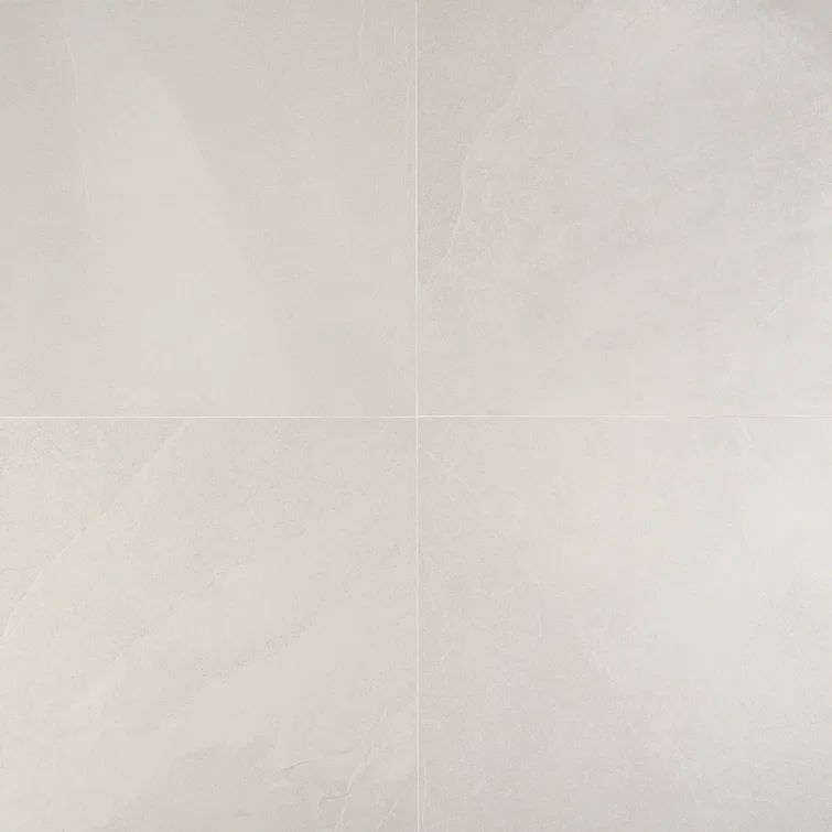 Belmont Large White Matte Porcelain Stone Look Tile