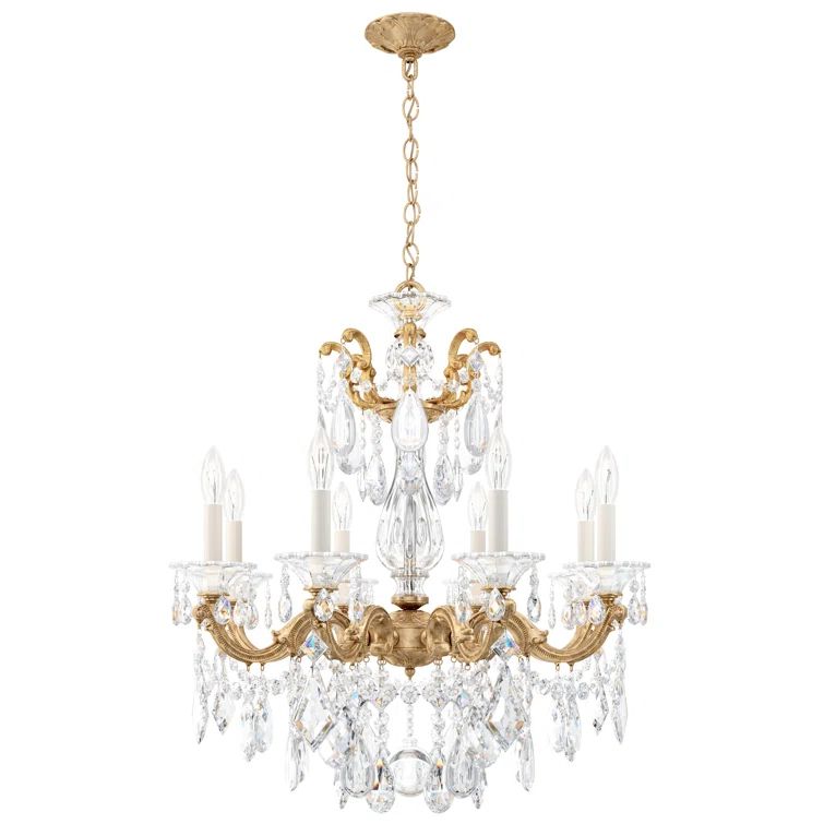 French Gold La Scala Heritage Crystal 15-Light Chandelier