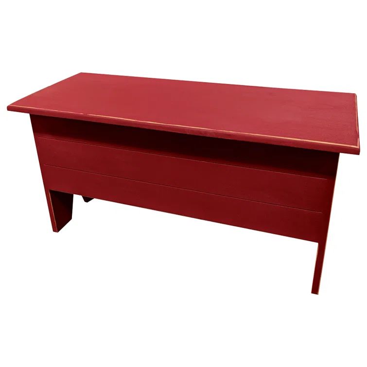 Old Red Pine Solid Wood Flip Top Storage Bench