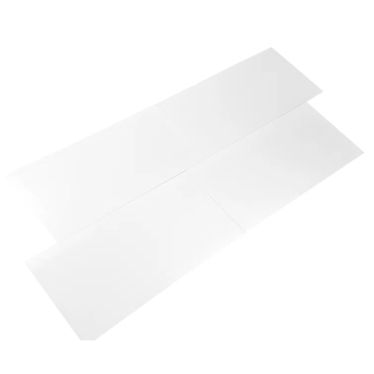 Frosted Elegance Glossy White Glass Beveled Subway Wall Tile