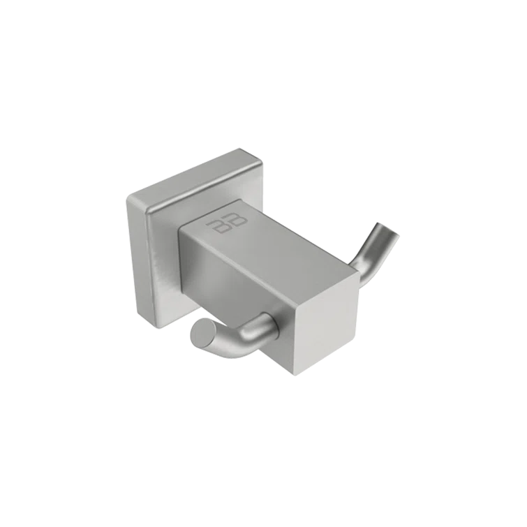 Brushed Stainless Steel Double Wall Mounted Robe Hook