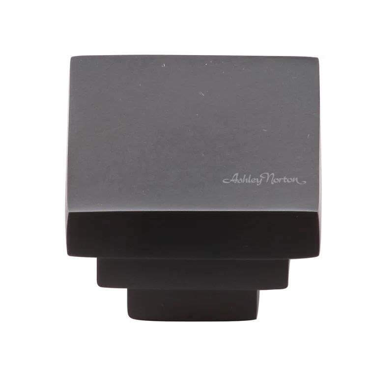 1 ¼" Square Brass Knob with Dark Oil Rubbed Finish