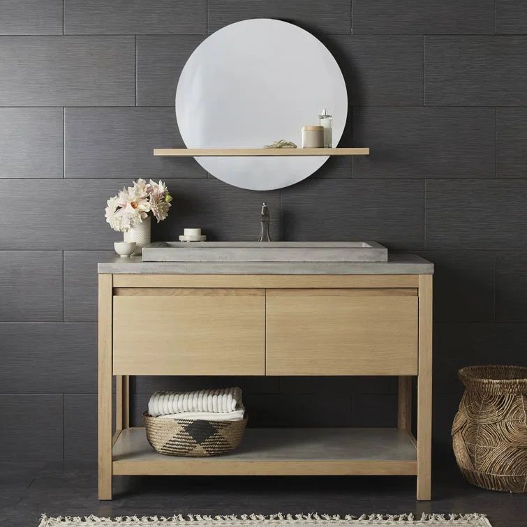 Sunrise Oak 48" Freestanding Single Bathroom Vanity Base