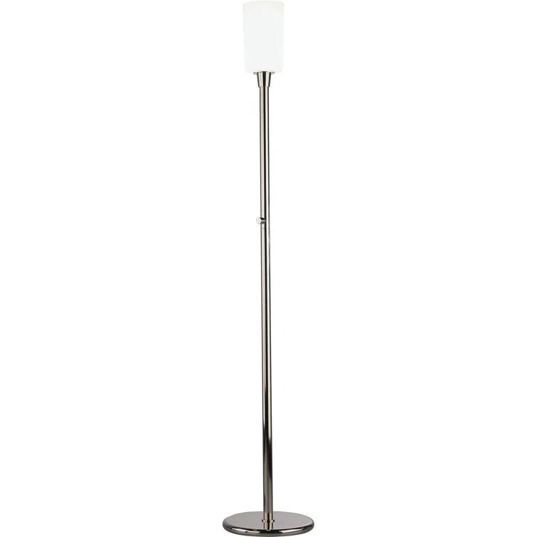 Nina 70.5'' Polished Nickel Floor Lamp with Frosted Glass Shade