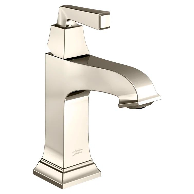 Polished Nickel Single-Handle Bathroom Faucet with Drain Assembly